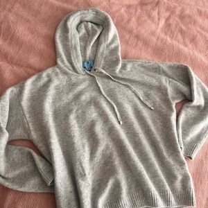 CeCe Light Gray Knit Hoodie